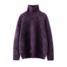 2025年秋季时尚百搭通勤简约休闲花纱高领，女装羊绒衫，万品羊绒