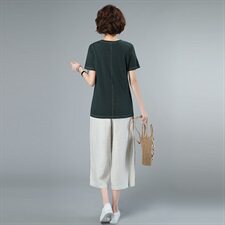 2021年夏新款套装休闲大码宽松女套装3205款，女装套装/套裙，秋牧寒烟