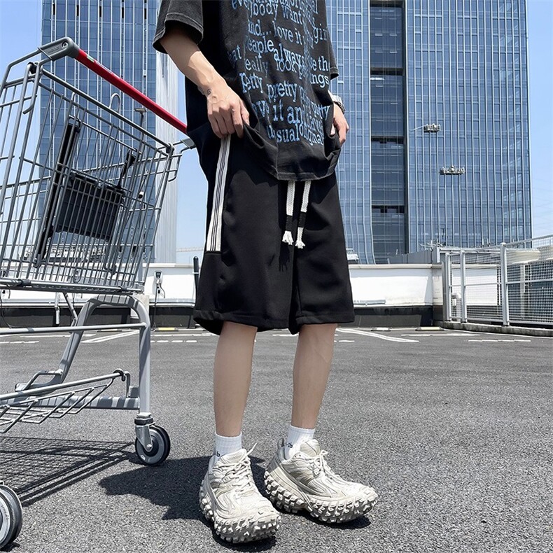 夏季新款短裤外穿男学生美式潮牌宽松休闲运动五分裤,男装牛仔裤,星座410-7