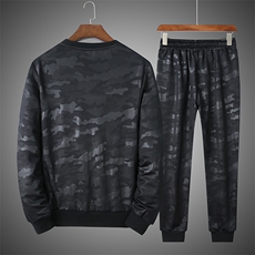 男日系暗迷彩休闲运动套装5032-1_556-M-4XL5XL-9XL卫衣，男装套装，星座1516-1