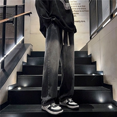 港风男生牛仔裤潮牌高街抽绳裤子K506P50，男装牛仔裤，电商D325