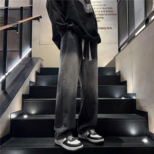 港风男生牛仔裤潮牌高街抽绳裤子K506P50