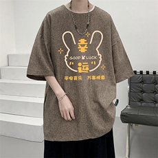 风复古亚麻短袖男棉麻t恤男半袖ZT71297-P35，男装T恤，电商A040