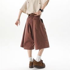 DK8026-批45控78夏季亚麻七分裤男大码休闲裤透气，男装牛仔裤，电商A059