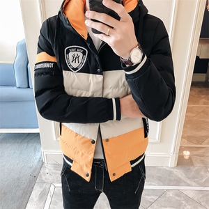 A313-MY87-P1452020冬装加厚棉衣男店主风棉袄连帽棉服男图片