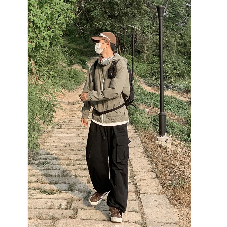 B221美式ins街头hiphop休闲大口袋宽松工装裤LK23121-P65控88,男装休闲裤,电商B221