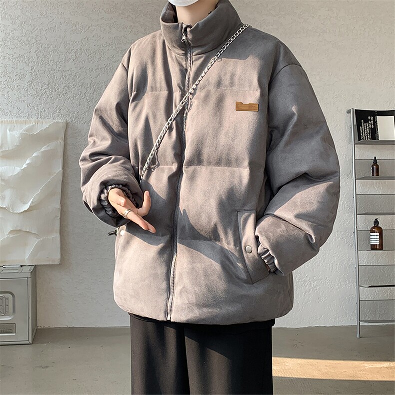 麂皮绒棉衣男大码立领棉袄子男羽绒棉服JM87293-P110,男装棉衣,电商A040