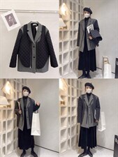冬季新款设计?可脱卸假两件，其它，U·M