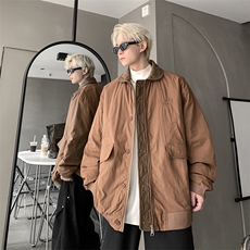 现货~美拉德工装飞行夹克棉服宽松外套XZ609-WT2502-P98-控158，男装夹克，星座609