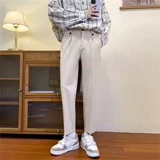 小西裤2024春季韩版宽松休闲裤子百搭轻熟风裤子K5937-P42，男装休闲裤，星座512-2