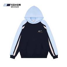 浅蓝色拼藏青