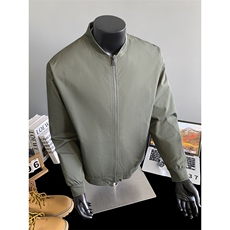 秋季男士夹克潮流飞行服纯色棒球领外套大码休闲A266-JK8020-P33，男装夹克，电商A266
