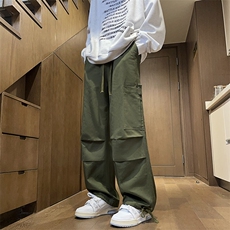 美式高街伞兵裤冲锋裤男宽松直筒休闲长裤23XK66658-P55，男装休闲裤，电商A042