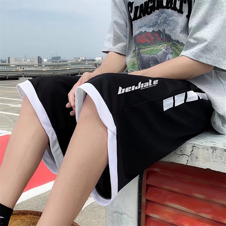 韩版宽松休闲裤2023夏季美式宽松运动五分裤新款K3321-P25,男装休闲裤,星座512-2