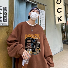 特P25控48秋冬新款男士圆领卫衣宽松休闲日常百搭上衣WQ2441，男装卫衣，电商B370