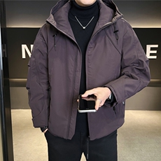 新标90绒工装男士羽绒服冬季2025新款连帽外套A313-8893-P295，男装羽绒服，电商A313