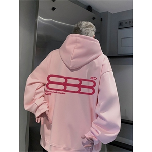 2025秋季新款美式潮牌设计感连帽仿棉卫衣wlcm7421-特批35控59图片