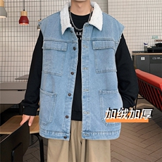 MJ214J-p65-限价98M-5XL抖音情侣棉马甲男外穿大码羊羔毛cityboy，女装马甲，星座116