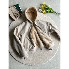网图仿兔毛连帽座山雕夹克棉服加绒棉衣外套A025-QY15032-P100，男装夹克，电商A025