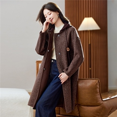 2025年冬季现货羊毛大衣新款经典复古长款双面呢外套，女装双面呢大衣，臻衣坊