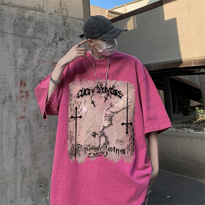 023夏季重磅新款水洗做旧短袖301D-4-SX17-P40抖音品质！！！，男装T恤，电商B251A(原星座301D-4)