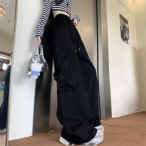 美式直筒多口袋宽松工装裤男女街头休闲长裤潮K636-P50图片