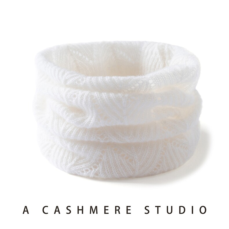 2025时尚百搭通勤简约镂空脖套，围巾，思琳羊绒