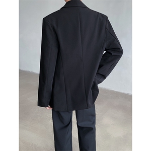 山本耀司黑色高级感垫肩西装外套男士宽松休闲西服秋季XF421P128图片