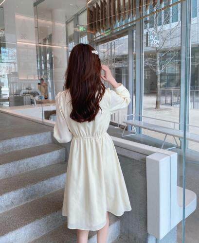【现货】早春新款韩版雪纺连衣裙，女装连衣裙，E莎