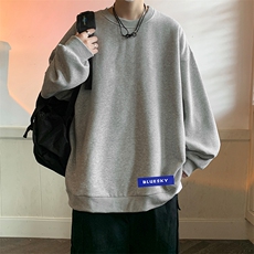 圆领卫衣男大码加厚加绒长袖t恤男S6202-P28加绒款-P33，男装卫衣，电商A040