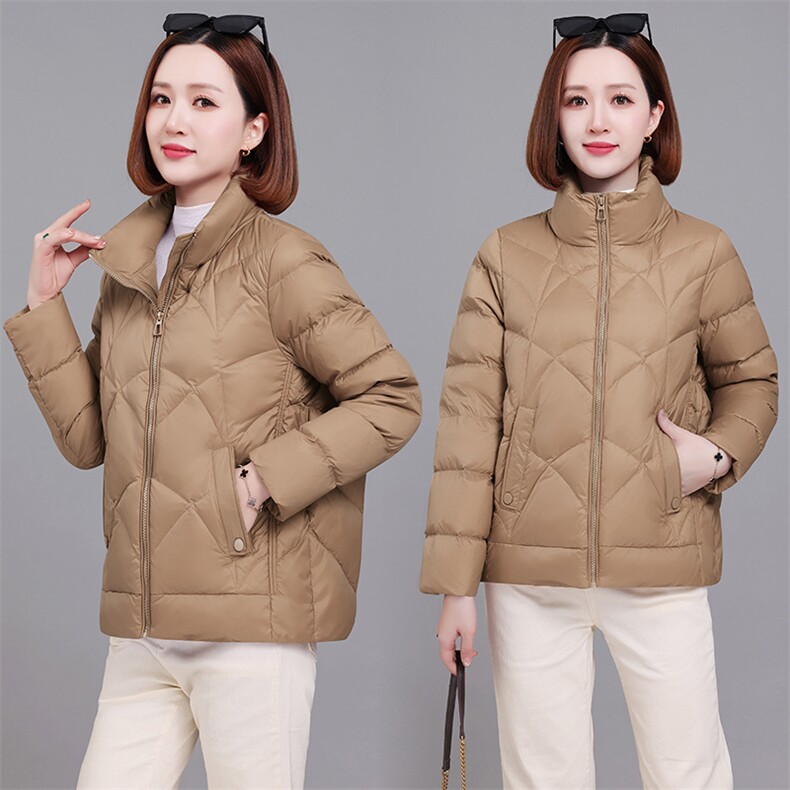 时尚保暖女款棉服冬季新款长袖宽松立领外套,女装棉衣/棉服,深妍伊美