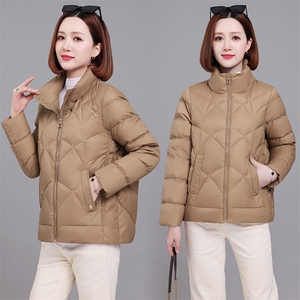 时尚保暖女款棉服 冬季新款长袖宽松立领外套图片