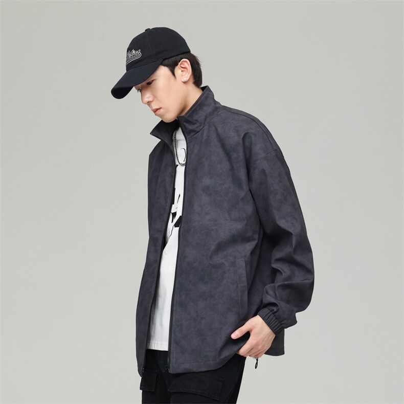 日系翻领教练夹克男款春秋美式运动复古男生工装外套0662P85，男装夹克，电商A400（原B301）