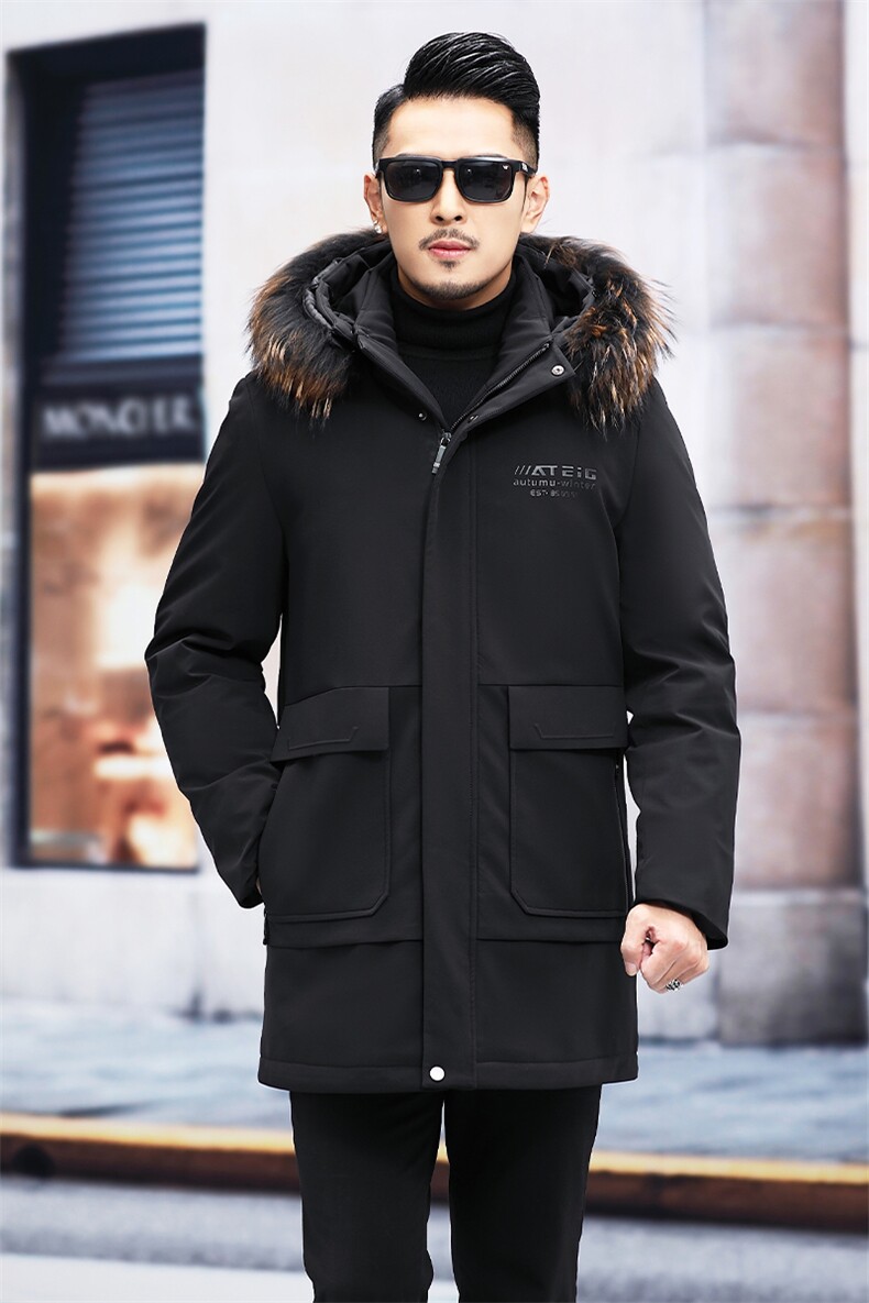 2023冬季新款羽绒服男休闲连帽保暖百搭外套中年男装KCN2181-P350图片