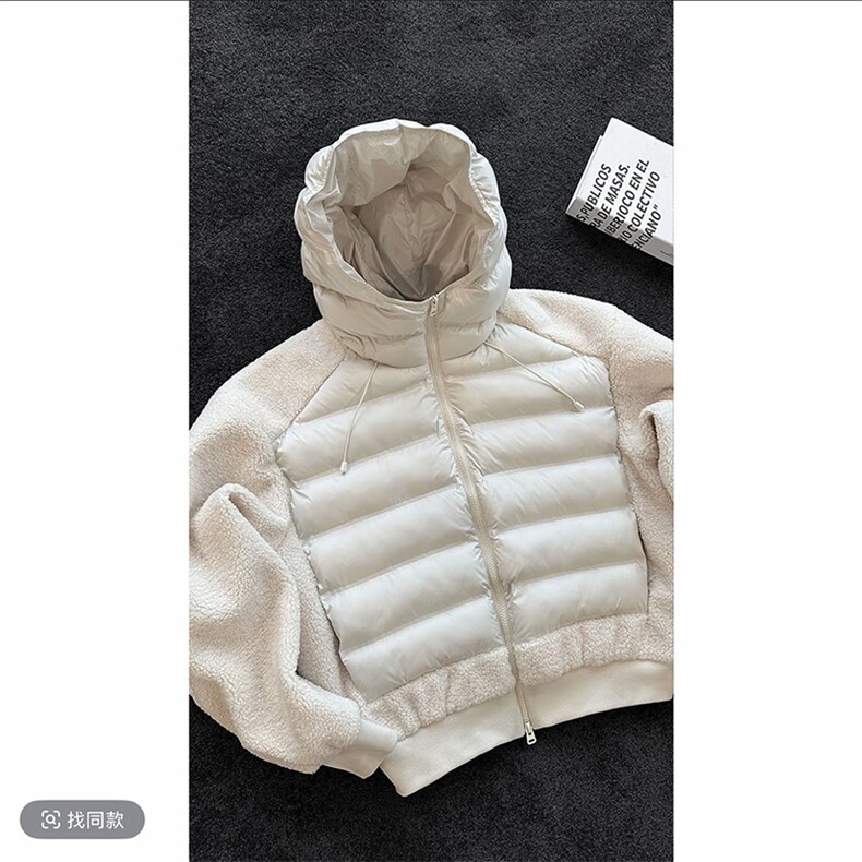 抖音冬季复古摇粒绒连帽棉服阔腿裤套装M363-P127K363-P67(网图,男装棉衣,电商B267