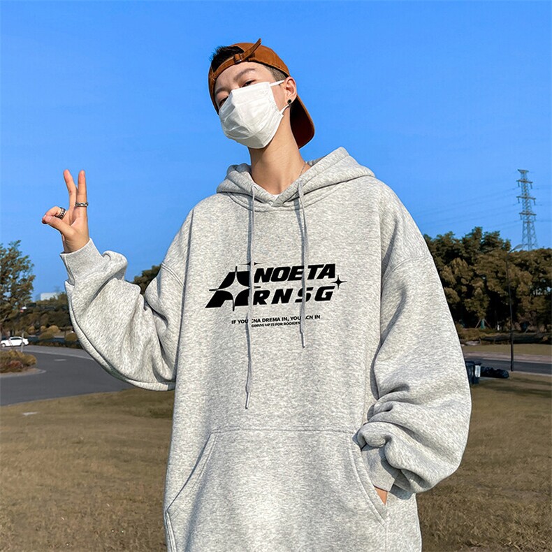 抖音得物供货可提供视频春装重磅美式宽松连帽卫衣DL2422,男装卫衣,电商A486-1