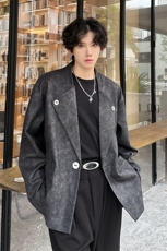 514-801-P108秋冬新款简约西装翻领设计休闲毛呢夹克外套，男装夹克，星座514
