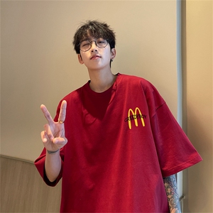 220g纯棉美式夏季短袖t恤男DT424-特批19图片