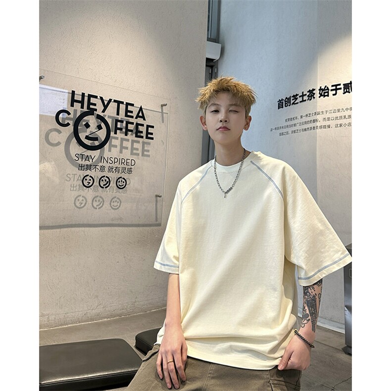 美式潮牌解构圆领短袖T恤男款夏季半袖体恤上衣25XT77212特批25图片