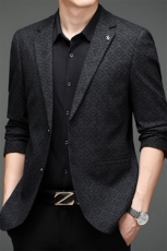 男士2023年秋季新款长袖休闲西服中青年纯色便服外套AJY8615-P175，男装西服，电商B212（原钱塘6029）