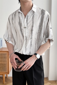 B353 CS366 P55 M-3XL 聚酯纤维100 夏新款2025冰丝衬衫直播款白图片