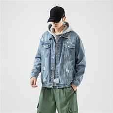 JK820-p80M-5X无影墙ins牛仔夹克绣花破洞大码男日系CITYBOY，男装夹克，星座103A