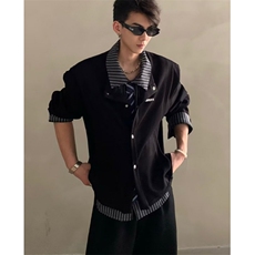 春秋季新款假两件工装外套男士青年港风夹克休闲宽松上衣WB157，男装夹克，星座1116A（原606A-3）