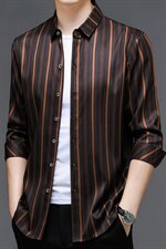Z1015男式2023秋季新款长袖衬衫男韩版T恤衫商务休闲男装P56，男装衬衫，电商B360
