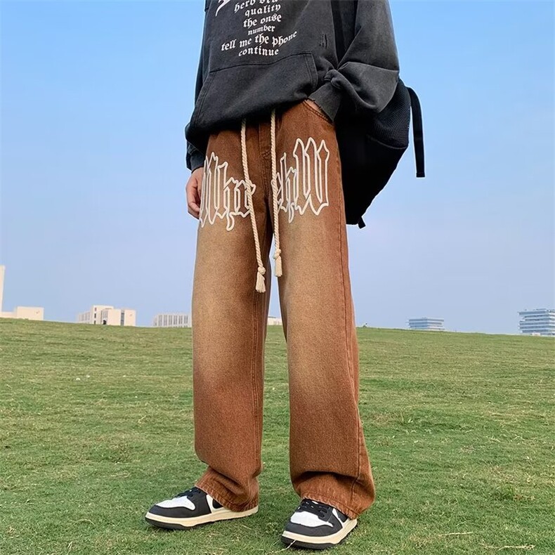 裤子男款秋季新款美式高街vibe潮N9024P60,男装牛仔裤,星座1116-2