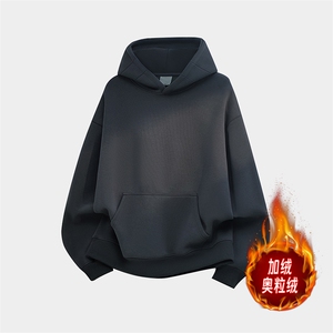 卫衣连帽加绒奥粒绒重磅无帽绳500克结构板硬挺外套 RH5311JR-P58图片