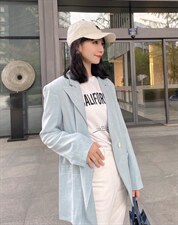 【现货】婴儿蓝西装外套，女装西装，ONE(2F)