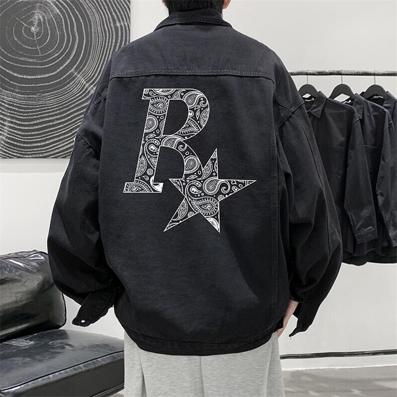 牛仔夹克男大码牛仔外套男茄克 NJ77328-P60图片