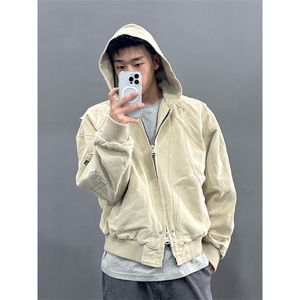 棉衣加绒外套男秋冬解构重工飞行夹克 网图MR3002常规P95加绒P120图片