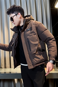秋冬季新款男装棉衣保暖时尚连帽棉袄社会小伙袄子MY8116-P158图片